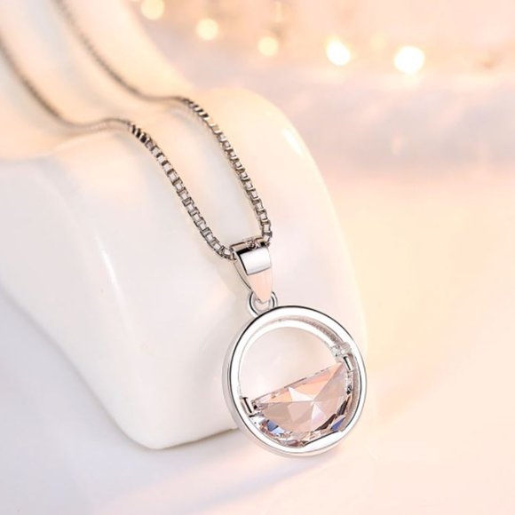 Jewelry - NEW 925 Sterling Silver Crystal Necklace